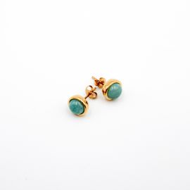 PALOMA amazonite stud earrings - L'atelier des Dames