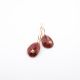 STELLA Strawberry Quartz Star Stone Hoop Earrings - 