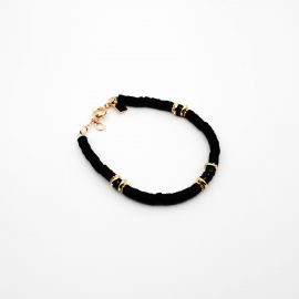 VANESSA black rubber bracelet - L'atelier des Dames