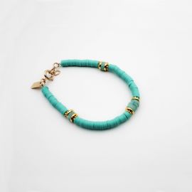 Bracelet gomme turquoise VANESSA - L'atelier des Dames