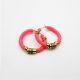 VANESSA pink rubber hoop earrings - L'atelier des Dames
