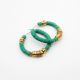 VANESSA green rubber hoop earrings - L'atelier des Dames