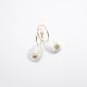 STELLA moonstone star stone hoop earrings - 