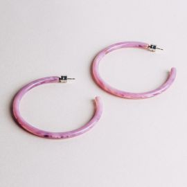 Large hoops in Orchid - 