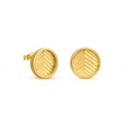 VAS golden stud earrings - Joidart