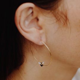 Bee hoop earrings - Nach