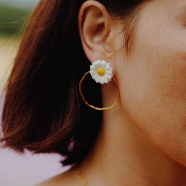 Daisy circle earrings - Nach