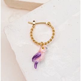 Mono Boucle d'oreille perroquet violet - Nach
