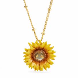 Flower Language sunflower pendant necklace - Les Néréides