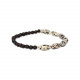 dalmatian jasper and ebony bracelet "Les duos" - Nature Bijoux
