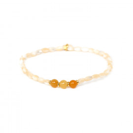 3 yellow jasper bracelet "Sweety" - Nature Bijoux