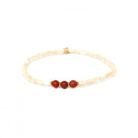 bracelet 3 jaspe rouge "Sweety" - Nature Bijoux