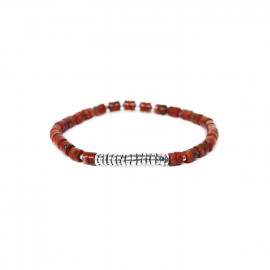 bracelet jaspe rouge "Puka" - 