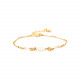 ROSY bracelet fin fermoir mousqueton perles et nacre blanche "Les complices" - Franck Herval
