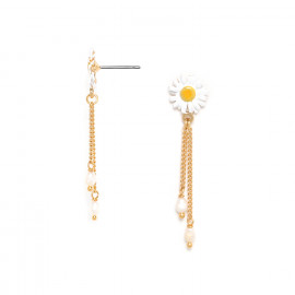2 chain post earrings "Daisy" - Franck Herval