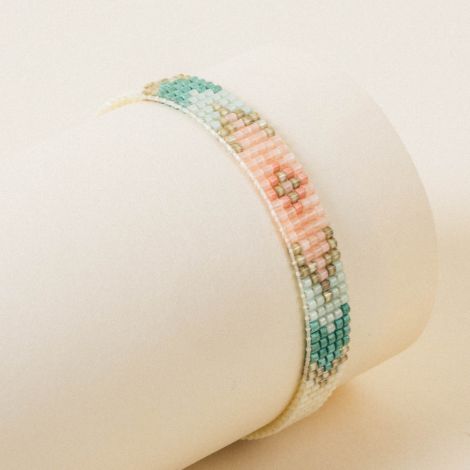 PEEKYS green and pink bracelet
