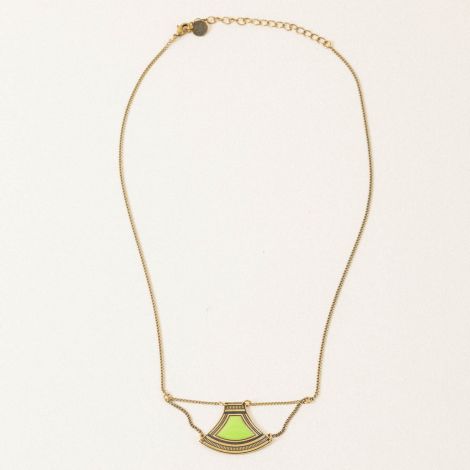 MASSAI apple green short necklace