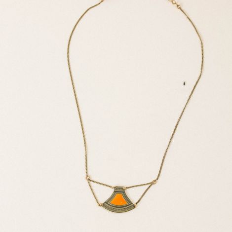 MASSAI orange short necklace