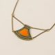 MASSAI orange short necklace - Amélie Blaise