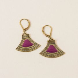 MASSAI purple earrings - Amélie Blaise