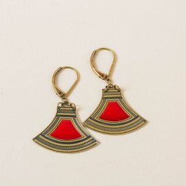 MASSAI red earrings - Amélie Blaise