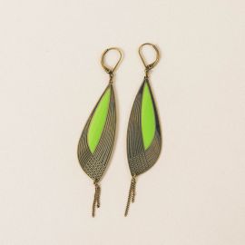 PETALES apple green earrings - Amélie Blaise