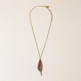 PETALES purple short necklace - 