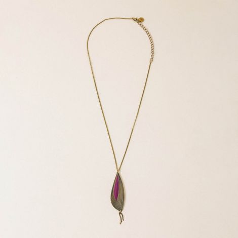 PETALES purple short necklace