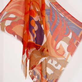 scarf Ornement orange - Ma Poésie