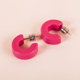 Muse Hoops in neon pink - 