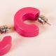 Muse Hoops in neon pink - 