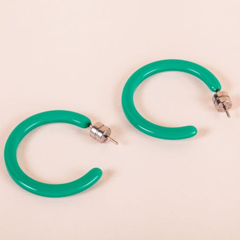 Mini hoops in bright green