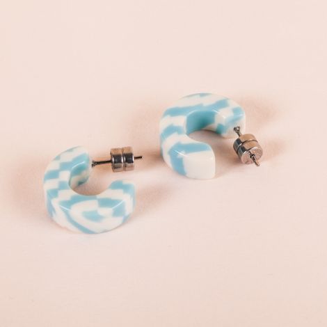 Muse Hoops in blue checker