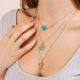 DELPHES turquoise cross pendant necklace - Olivolga Bijoux