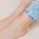 SUMMER white heishe anklet bracelet - Olivolga Bijoux