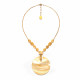 collier pendentif rond "Oro" - Nature Bijoux