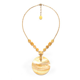 round pendant necklace "Oro" - Nature Bijoux