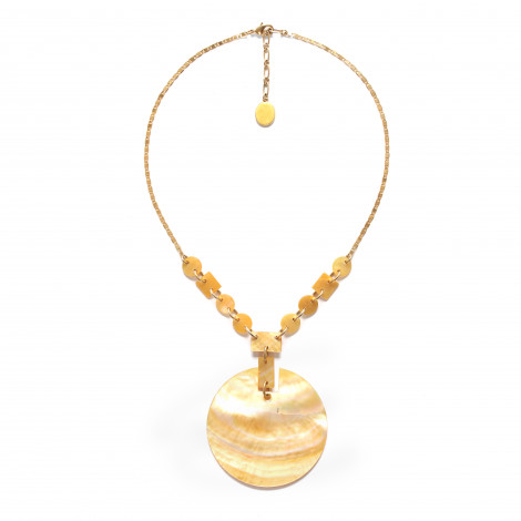round pendant necklace "Oro"