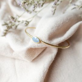 BLISS bracelet jonc bleu - Olivolga Bijoux