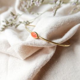 BLISS bracelet jonc orange - Olivolga Bijoux