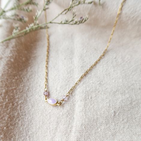 BLISS collier court lilas