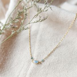 BLISS blue thin necklace - Olivolga Bijoux