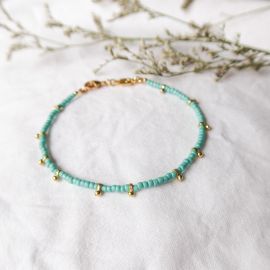 MALICE bracelet mini perles turquoises - Olivolga Bijoux