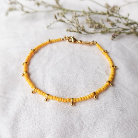 MALICE bracelet mini perles jaunes