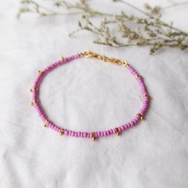 MALICE bracelet mini perles lilas - Olivolga Bijoux