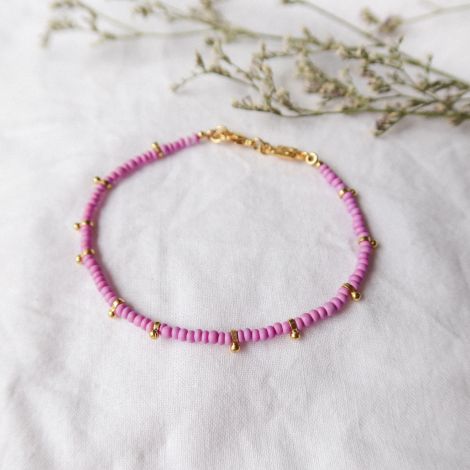 MALICE bracelet mini perles lilas