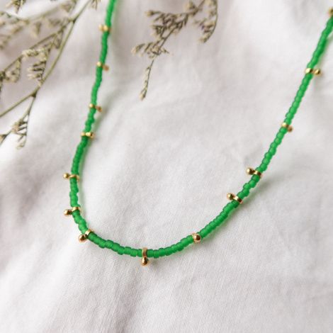 MALICE vert rocaille necklace