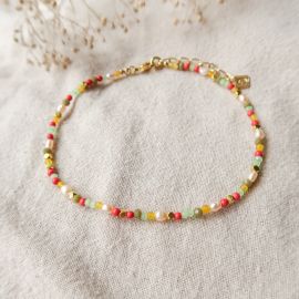 SUMMER mini beads ankle bracelet FWP - Olivolga Bijoux