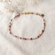 SUMMER mini beads anklet bracelet garnet - Olivolga Bijoux
