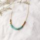 SUNSET turquoise heishe necklace - Olivolga Bijoux